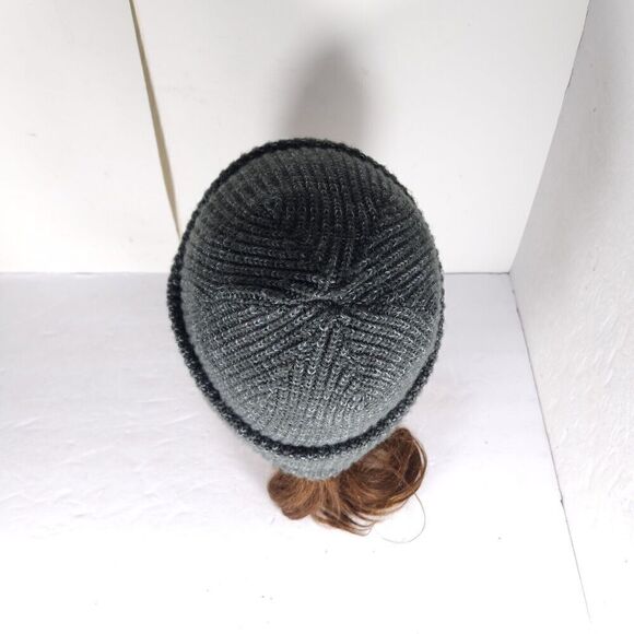 The North Face Unisex OS The Salty Dog Green Arcylic Ribbed Cuffed Beanie Hat - Picture 6 of 11